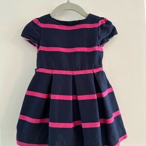 Ralph Lauren Navy and Pink Striped Dress